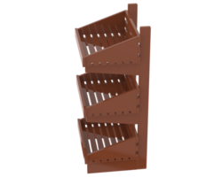 Thin display pedestal isolated on background. 3d rendering - illustration png