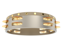 Tambourine isolated on background. 3d rendering - illustration png