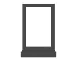 LED single teken geïsoleerd Aan achtergrond. 3d renderen - illustratie png