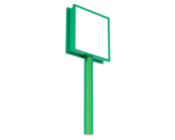 Led single sign isolated on background. 3d rendering - illustration png