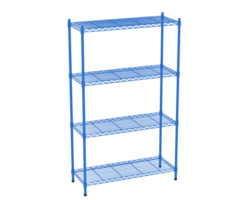 Tiered industrial shelves isolated on background. 3d rendering - illustration png