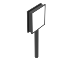 LED single teken geïsoleerd Aan achtergrond. 3d renderen - illustratie png