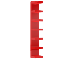 Tall display shelves isolated on background. 3d rendering - illustration png