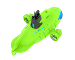 Submarine isolated on background. 3d rendering - illustration png