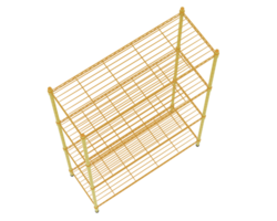 stanco industriale scaffali isolato su sfondo. 3d interpretazione - illustrazione png