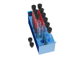 Prüfung Blut Proben isoliert auf Hintergrund. 3d Rendern - - Illustration png