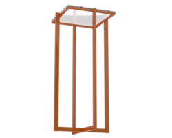 Delgado monitor pedestal aislado en antecedentes. 3d representación - ilustración png