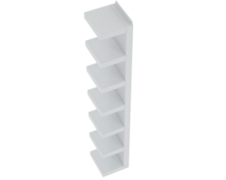 Tall display shelves isolated on background. 3d rendering - illustration png