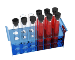 Test blood samples isolated on background. 3d rendering - illustration png