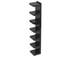 Tall display shelves isolated on background. 3d rendering - illustration png