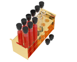 Test blood samples isolated on background. 3d rendering - illustration png