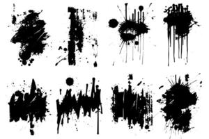 tinta chapoteo dinámica salpicar grunge elementos para creativo diseños vector