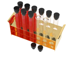 Test blood samples isolated on background. 3d rendering - illustration png