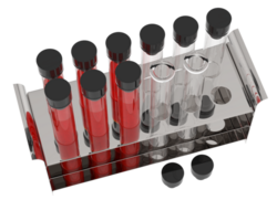 Test blood samples isolated on background. 3d rendering - illustration png