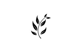 orgánico té hoja logo Fresco verde herbario diseño para naturaleza y bienestar. vector