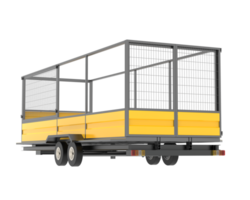 Cage trailer isolated on background. 3d rendering - illustration png