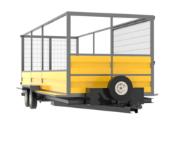 Cage trailer isolated on background. 3d rendering - illustration png