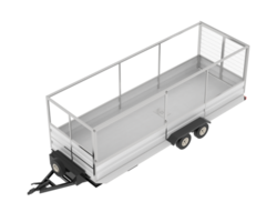 bur trailer isolerat på bakgrund. 3d tolkning - illustration png