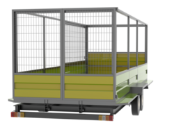 Cage trailer isolated on background. 3d rendering - illustration png