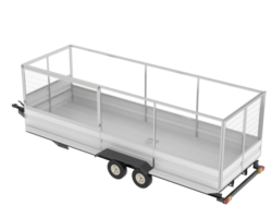 bur trailer isolerat på bakgrund. 3d tolkning - illustration png