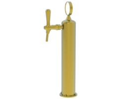 Single beer tap isolated on background. 3d rendering - illustration png