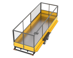 Cage trailer isolated on background. 3d rendering - illustration png