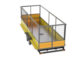 Cage trailer isolated on background. 3d rendering - illustration png