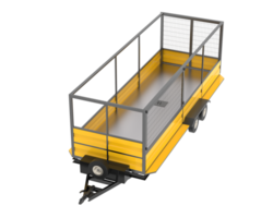 Cage trailer isolated on background. 3d rendering - illustration png