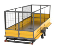 Cage trailer isolated on background. 3d rendering - illustration png