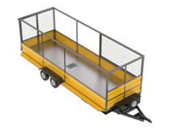 kooi aanhangwagen geïsoleerd Aan achtergrond. 3d renderen - illustratie png