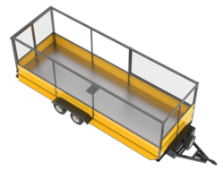 Cage trailer isolated on background. 3d rendering - illustration png