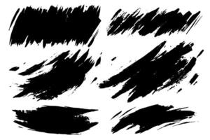 Paint brush. Black ink grunge brush strokes. Paintbrush set. Grunge design elements. Painted ink stripes. vector