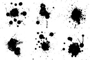 Ink Splash Dynamic Splatter Grunge Elements for Creative Designs. vector