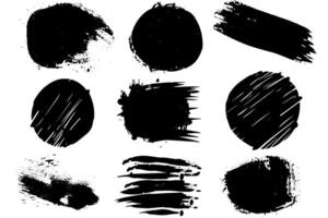 Ink and Paint Dynamic Splash with Black Stain and Grunge Texture. vector