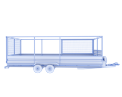 jaula remolque aislado en antecedentes. 3d representación - ilustración png