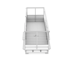 Cage trailer isolated on background. 3d rendering - illustration png