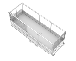 Cage trailer isolated on background. 3d rendering - illustration png