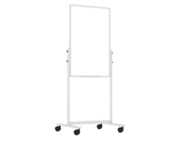 Tall whiteboard isolated on background. 3d rendering - illustration png