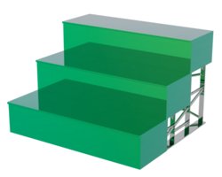 pos Geschäft Schritte isoliert auf Hintergrund. 3d Rendern - - Illustration png