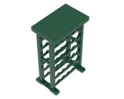 Tall wine rack isolated on background. 3d rendering - illustration png