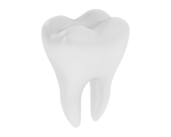 dente isolado em fundo. 3d Renderização - ilustração png