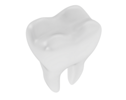 dente isolado em fundo. 3d Renderização - ilustração png