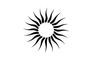 Linear Simple Vintage Sun Icon Simple Logotype Illustration. vector