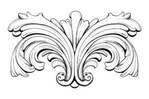 Clásico barroco ornamental colección ilustraciones de clásico arquitectónico ornamento elementos. vector