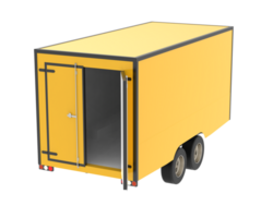 Refrigerated trailer isolated on background. 3d rendering - illustration png