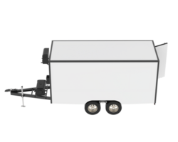 Refrigerated trailer isolated on background. 3d rendering - illustration png