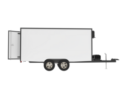 Refrigerated trailer isolated on background. 3d rendering - illustration png