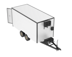 Refrigerated trailer isolated on background. 3d rendering - illustration png