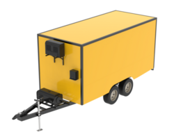 Refrigerated trailer isolated on background. 3d rendering - illustration png