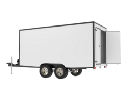 Refrigerated trailer isolated on background. 3d rendering - illustration png